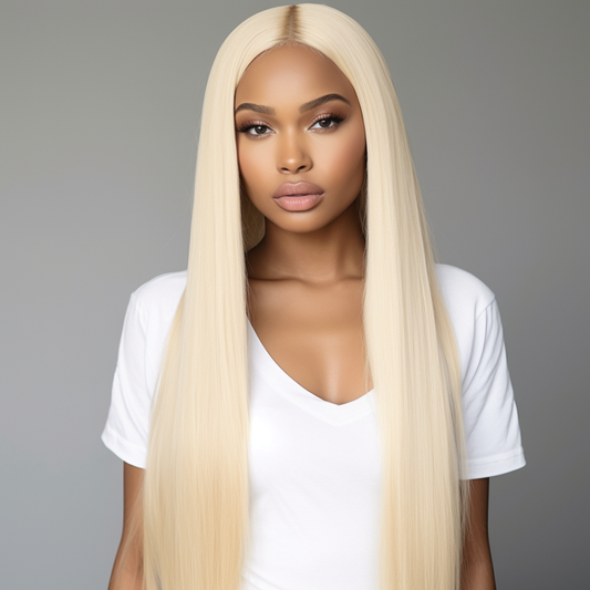 תוספות שיער טרס ברזילאי חלק בתולי : בלונד 613#