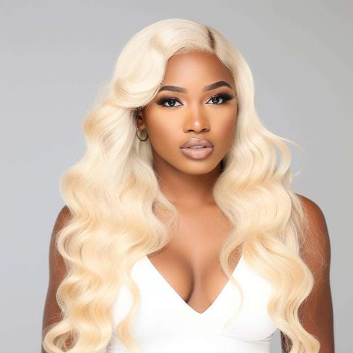 פאת קלוז'ר בלונד ברזילאית HD לייס 5X5 גלי