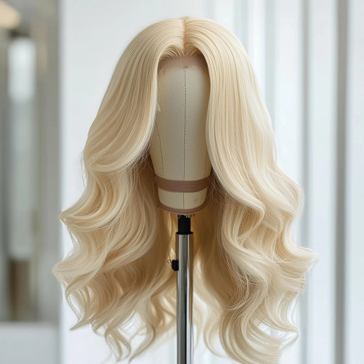 פאת קלוז'ר בלונד ברזילאית HD לייס 5X5 גלי