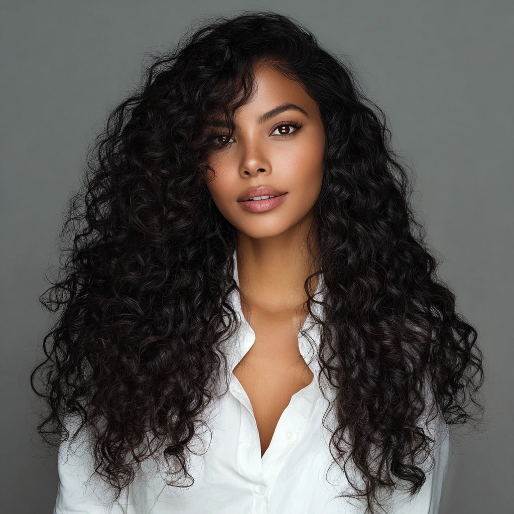 פאת פרונטל בורמי HD לייס 13X4 מתולתל בצפיפות 180% / 250%