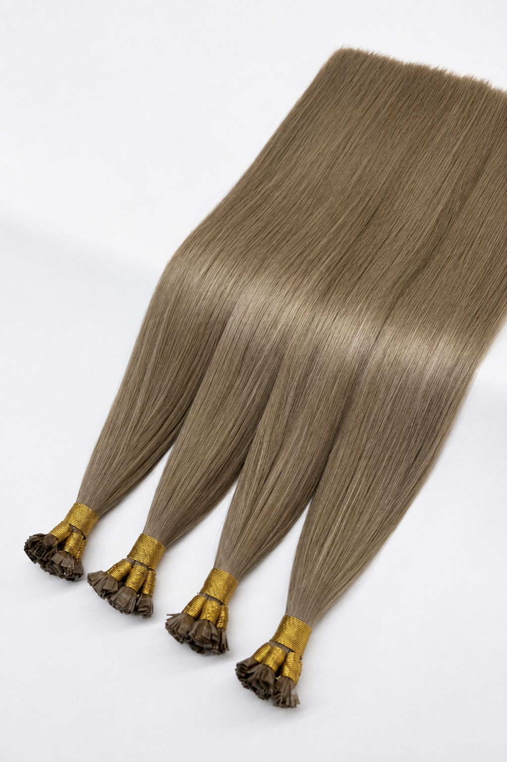Dark Ash Blonde Flat Tip Hair Extensions Made From 100% Human Hair