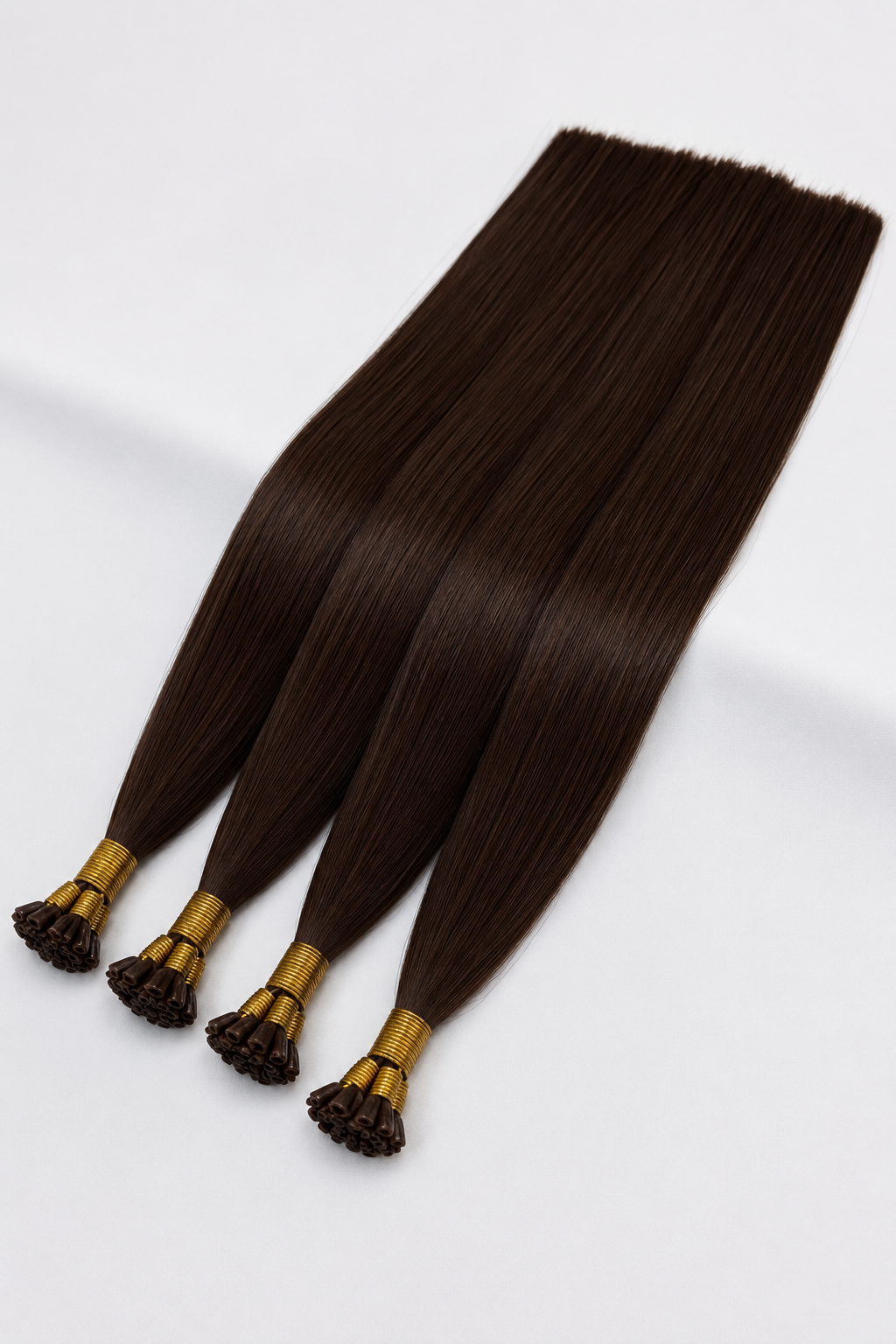Dark Brown Flat Tip Hair Extensions Made From 100% Human Hair