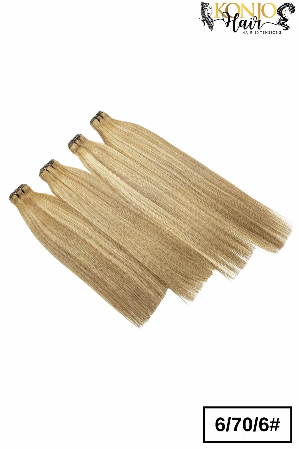 6/70/6 straight human hair bundles - full length layout