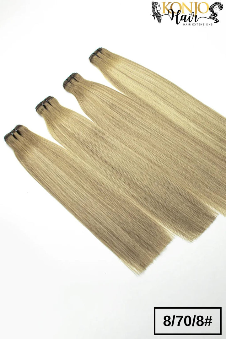 8/70/8 straight human hair bundles - full length layout