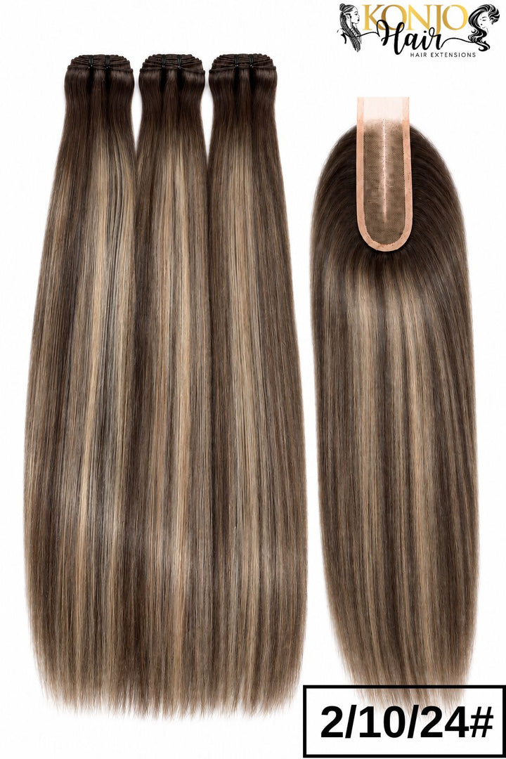 סט טרסים חלקים משיער טבעי עם קלוז&