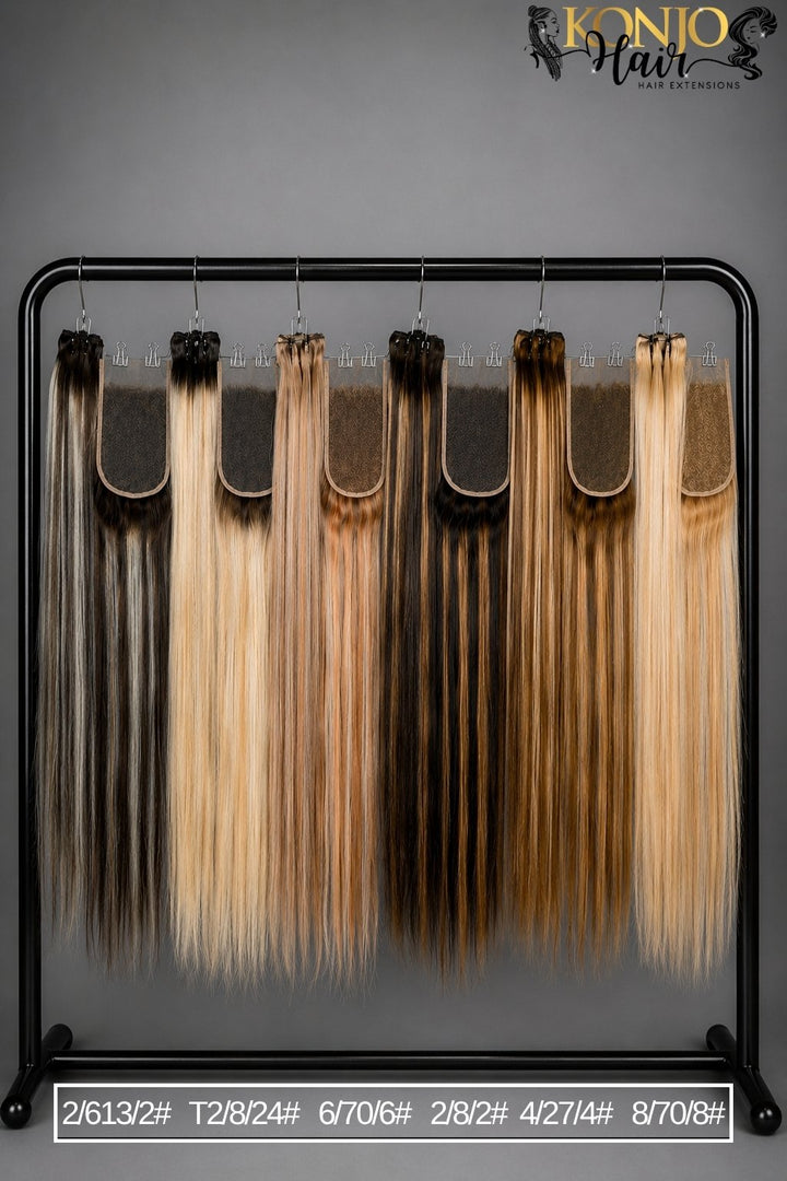 Highlighted lace closure color collection featuring 2/613/2