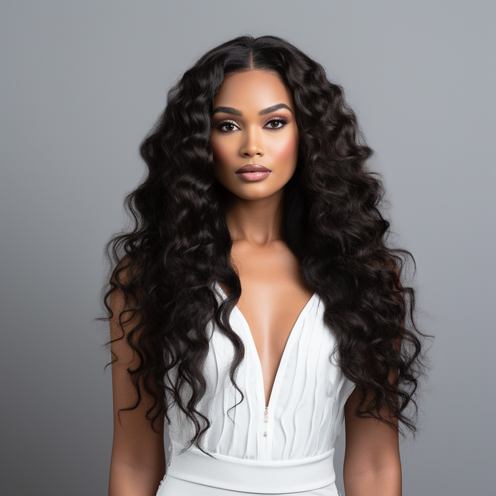 פאת קלוז'ר ברזילאית HD לייס 5X5 גלי עמוק