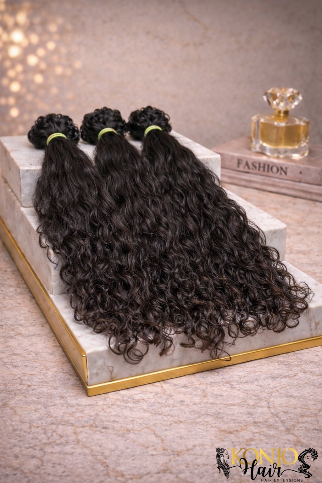 תוספות שיער גולמי - טרס הודי מתולתל עדין